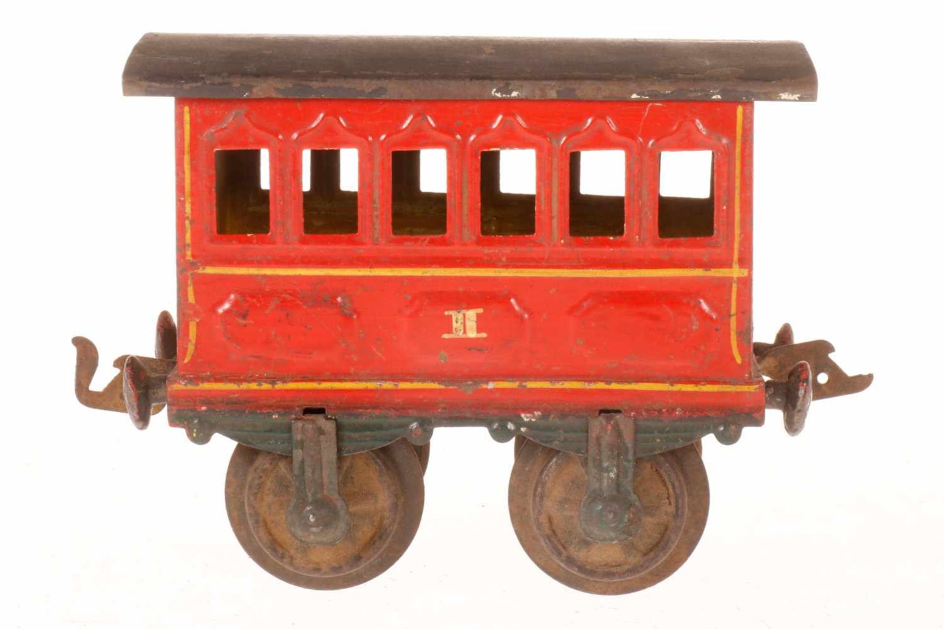 Märklin Personenwagen 1805, S 1, uralt, rot HL, NV, L 12, bespielt