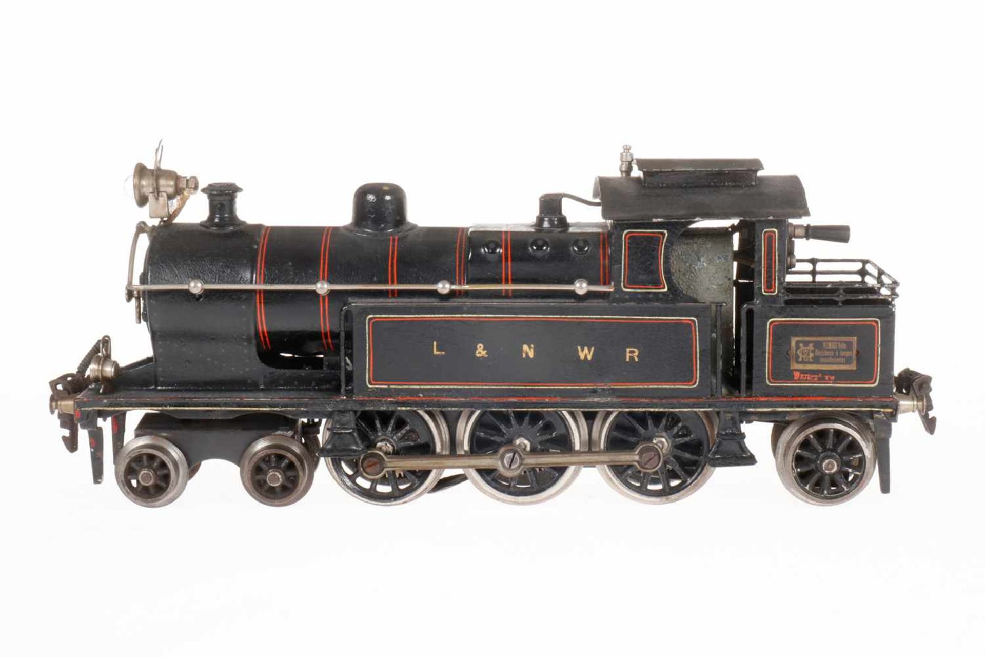 Märklin engl. 2-C-1 Tenderlok TH 3020 LNWR, S 0, Starkstrom, schwarz, mit 1 el. bel. und 1 imit.