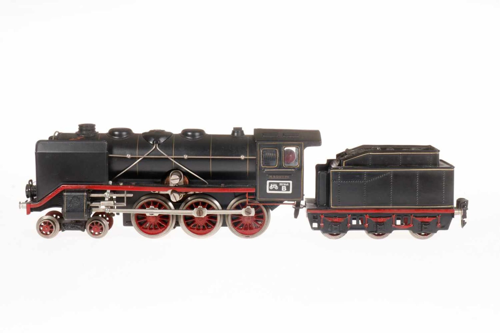 Märklin 2-C Dampflok GR 70/12920, S 0, elektr., schwarz, mit Tender, gW und 2 el. bel.