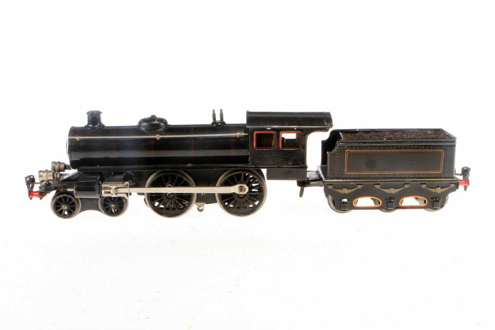 Märklin 2-B Dampflok, S 1, elektr., mit Tender und 2 el. bel. Stirnlampen, rest. und verändert,