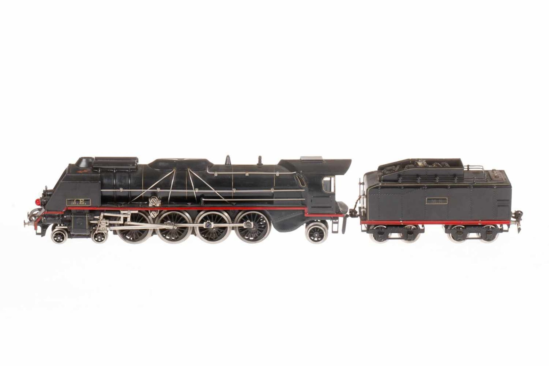 Märklin franz. 2-D-1 Dampflok ME 70/12920, S 0, elektr., schwarz, mit Tender und 2 el. bel.