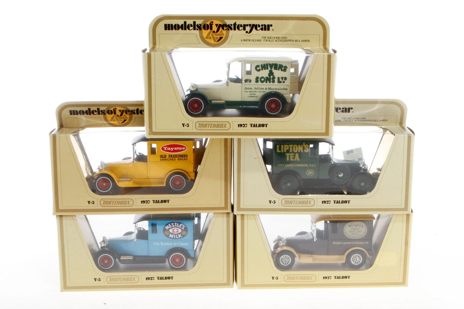 5 Matchbox Modelle Y-5, je in OVP, Z 2