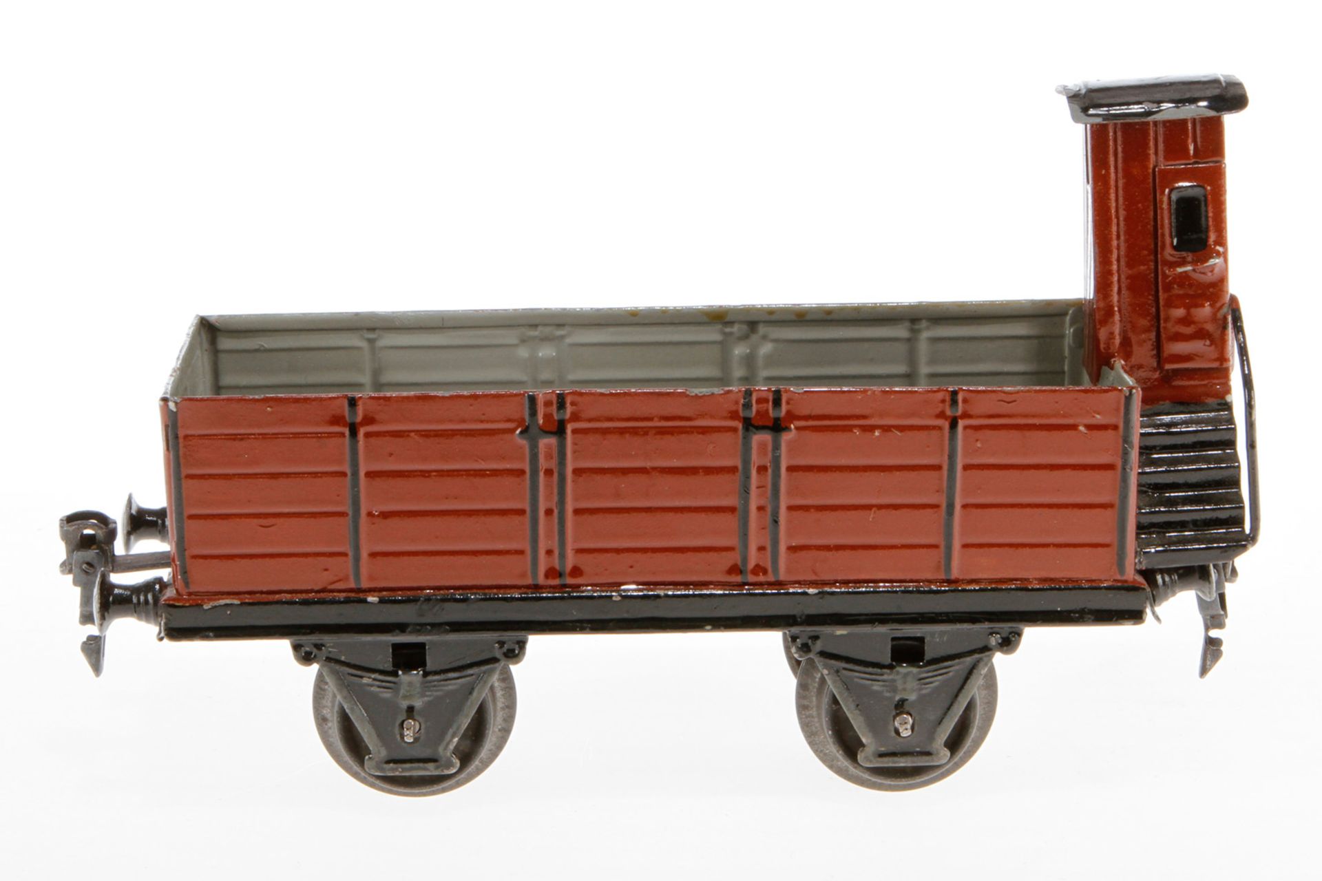 Märklin offener Güterwagen 1919, S 1, HL, mit BRHh, LS und gealterter Lack, L 19,5, sonst noch Z 2