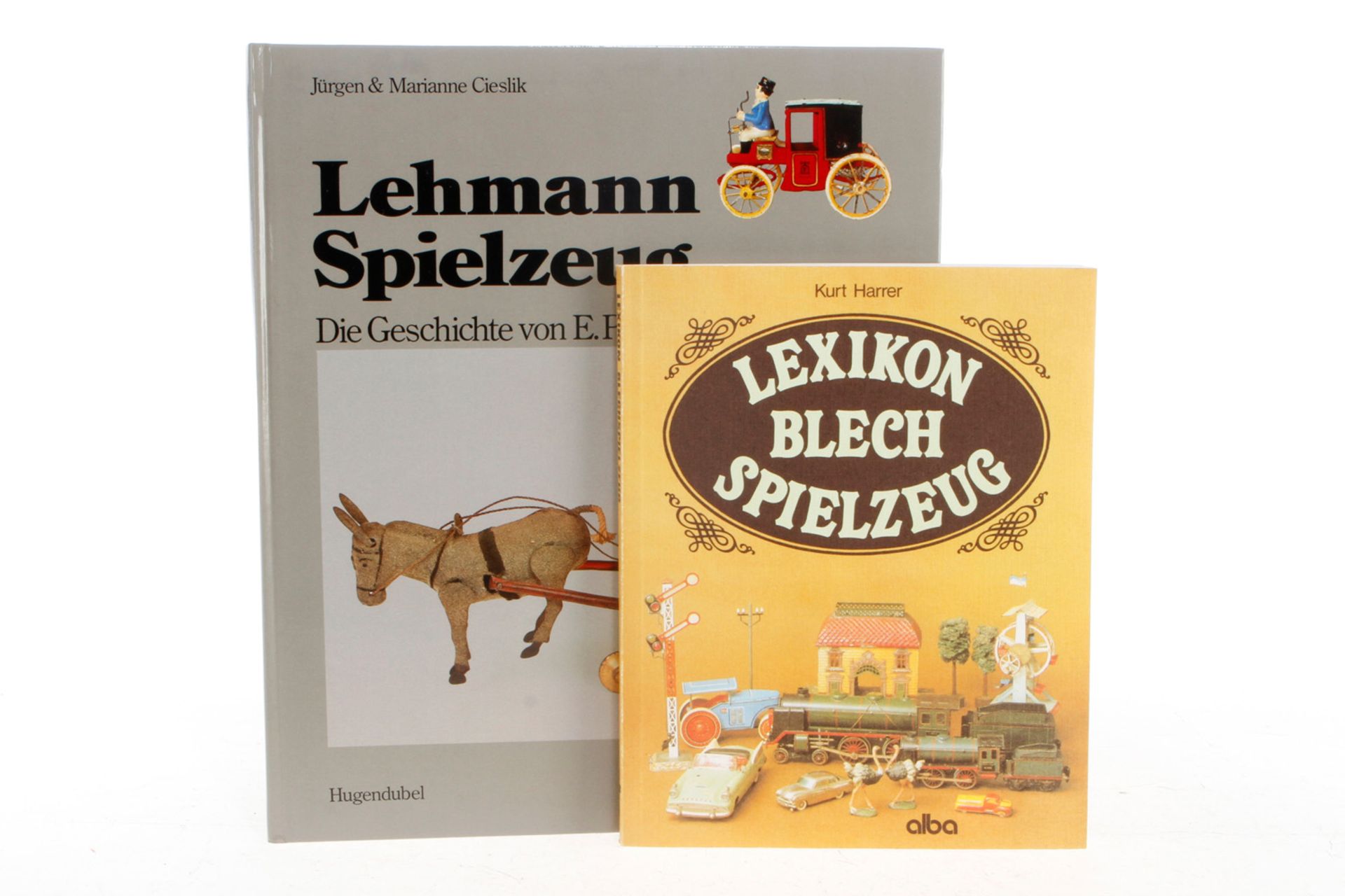 2 Bücher "Lexikon Blech Spielzeug" und "Lehmann Spielzeug", Alterungsspuren