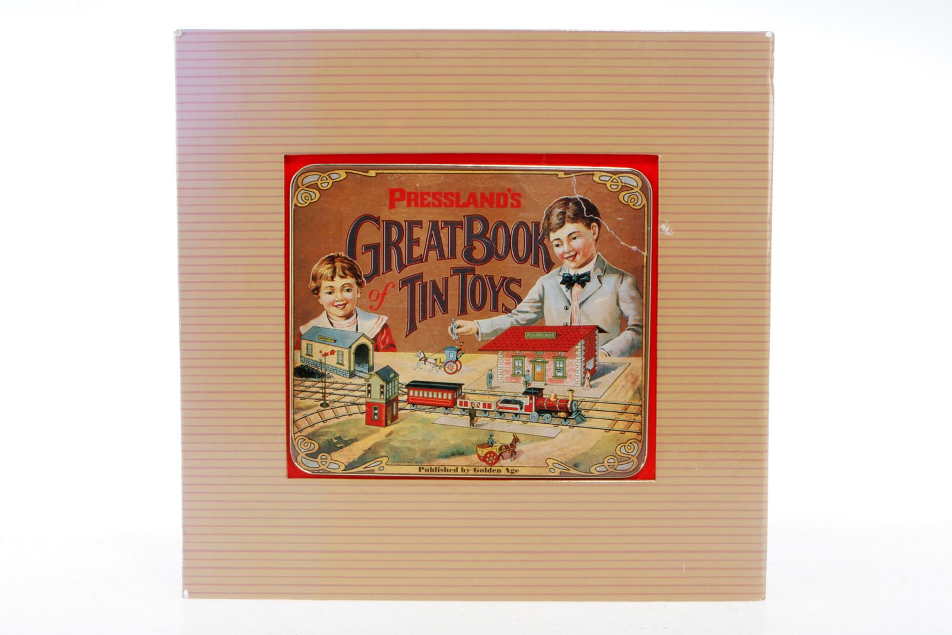 Pressland-Buch &quot;Great Book of Tin Toys&quot;, im Schuber, Alterungsspuren