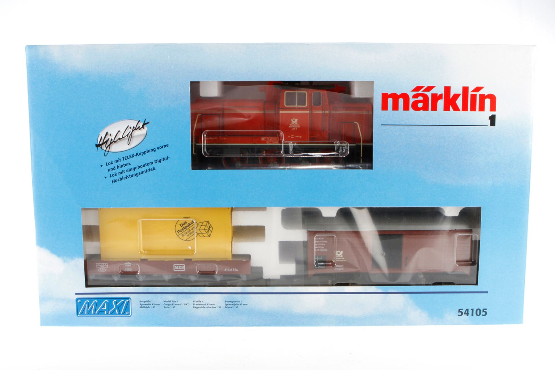 Märklin Maxi Zugpackung &quot;Postverkehr&quot; 54105, S 1, komplett, OK, Z 1-2