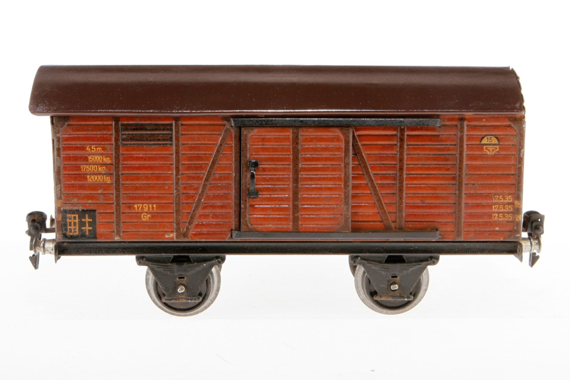 Märklin gedeckter Güterwagen 1781, S 1, CL, mit 2 ST, Dach rest., LS, L 24, Z 3