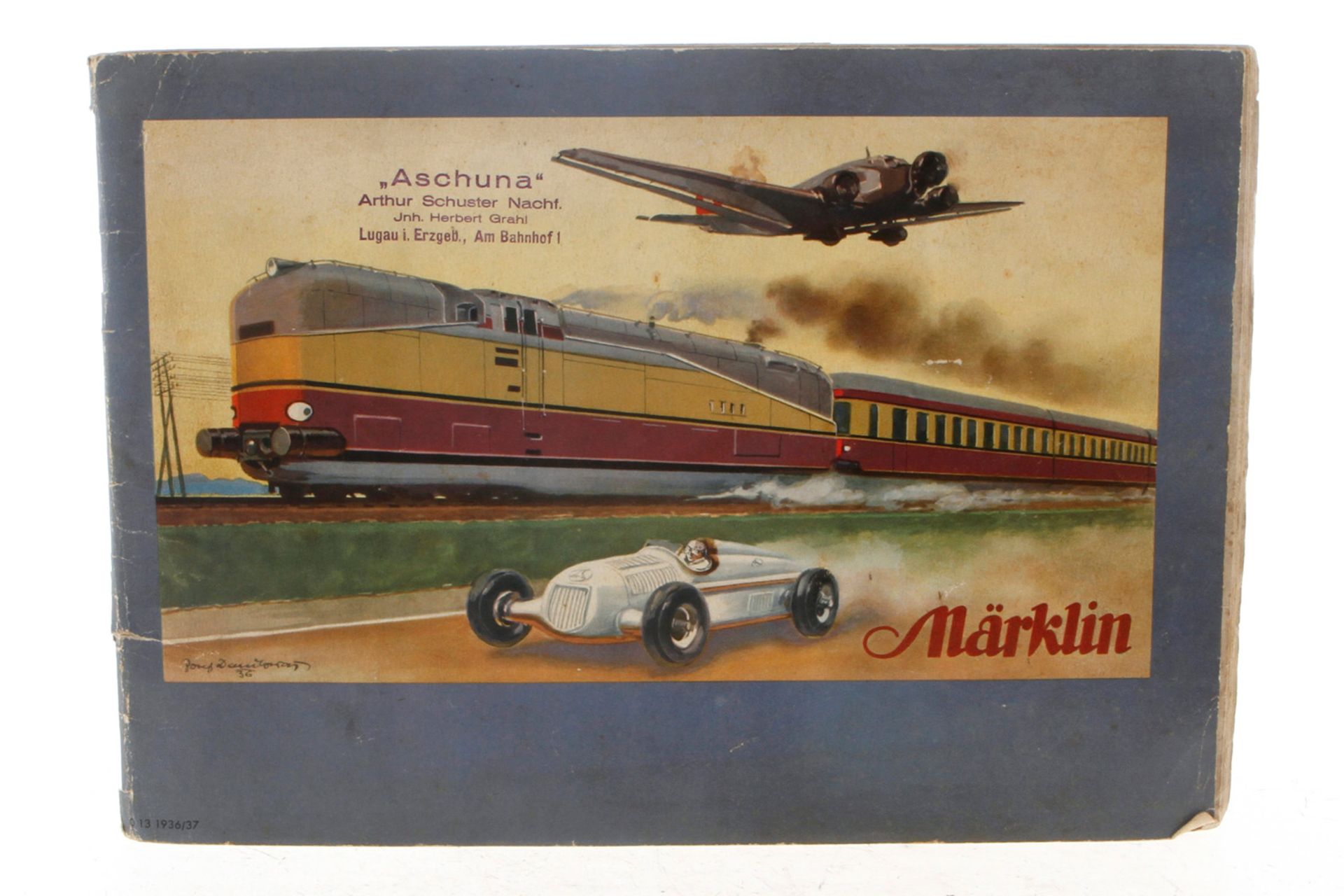 Märklin Katalog D 13 1936/37, 76 Seiten, Einband tw lose, Alterungsspuren