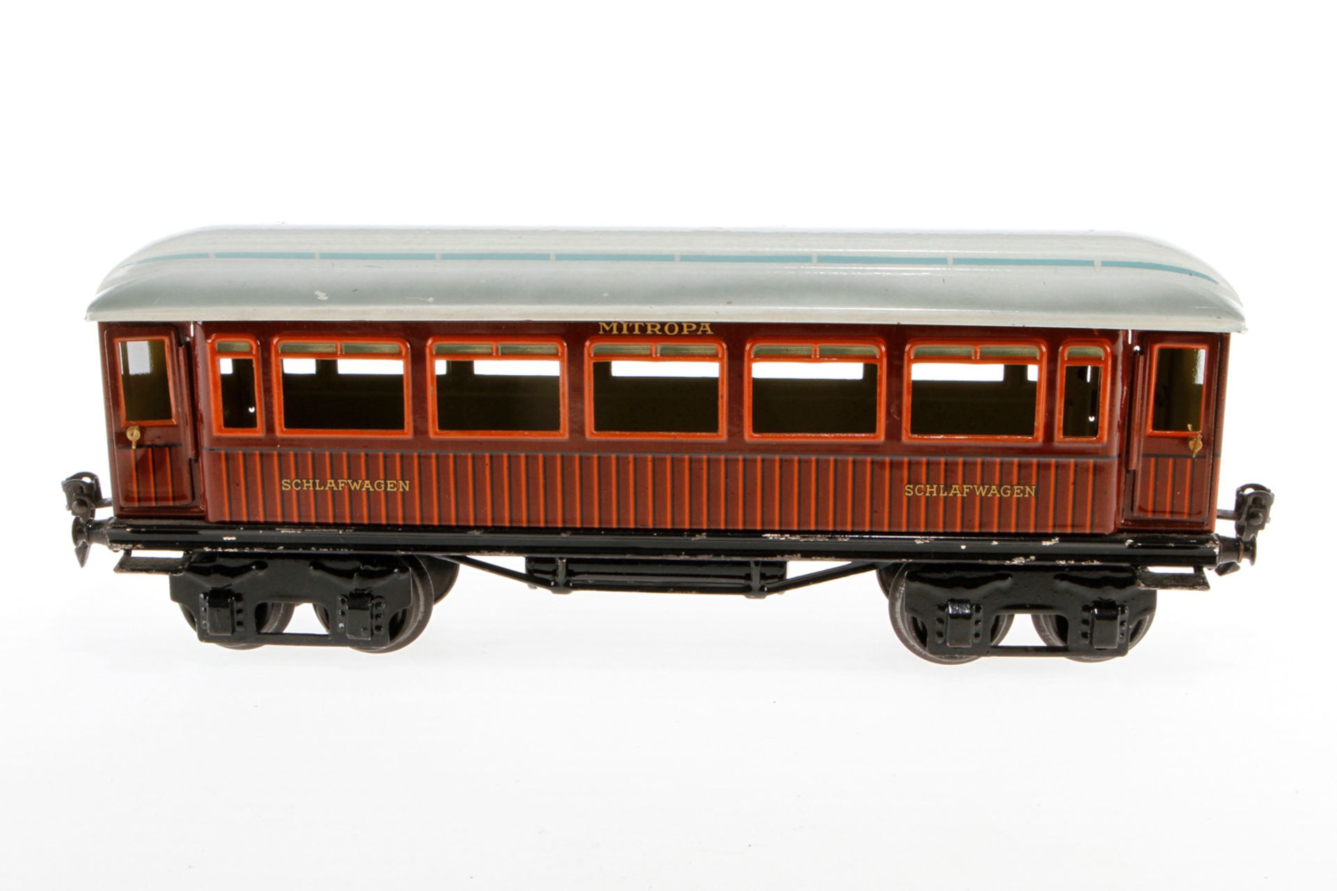 Märklin Mitropa Schlafwagen 1886, S 1, CL, mit 4 AT, ohne Scheiben, LS und gealterter Lack, L 33,