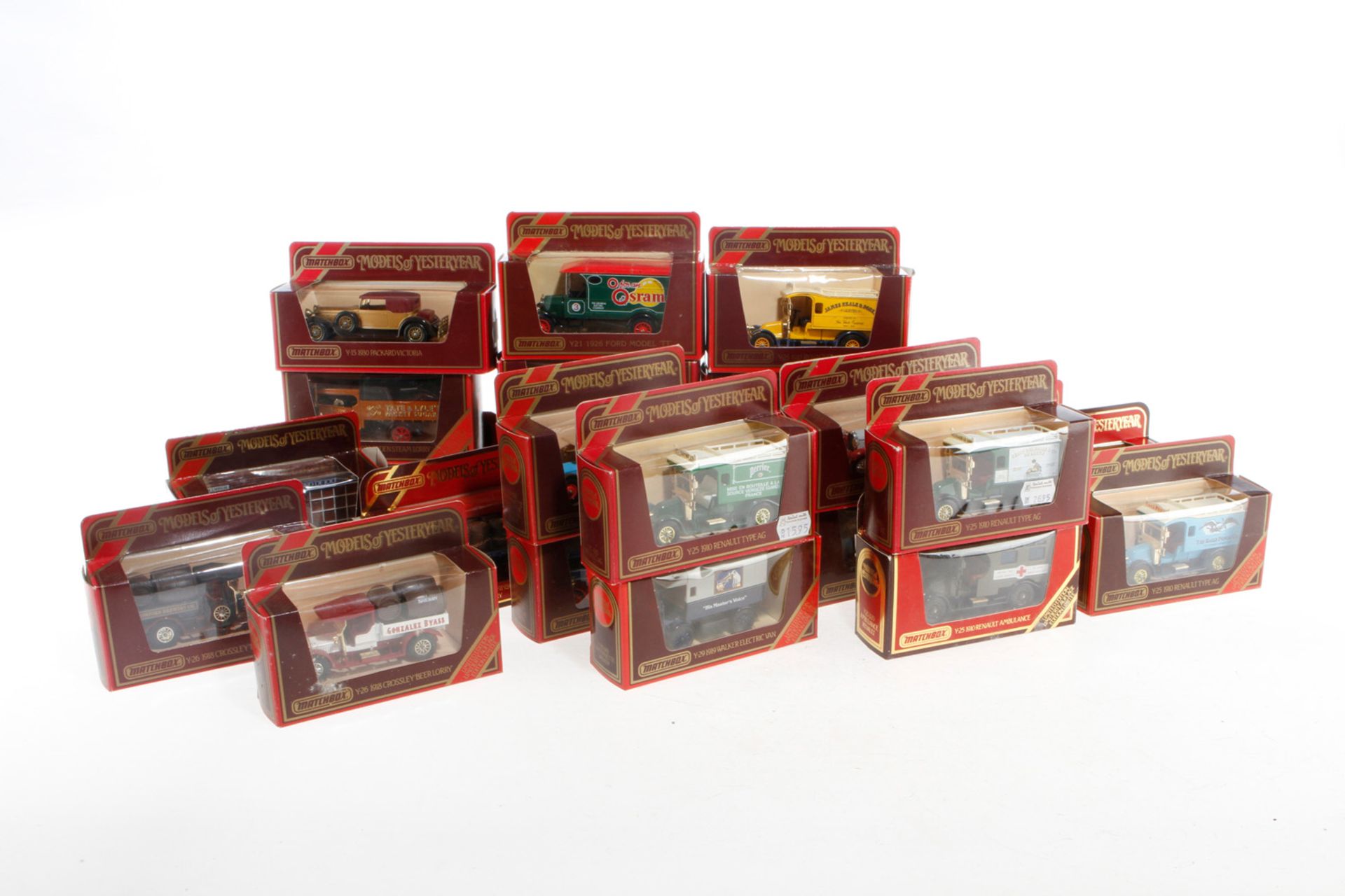 Konv. 24 Matchbox Models of Yesteryear, Alterungsspuren, je in tw besch. OVP, sonst Z 2-3