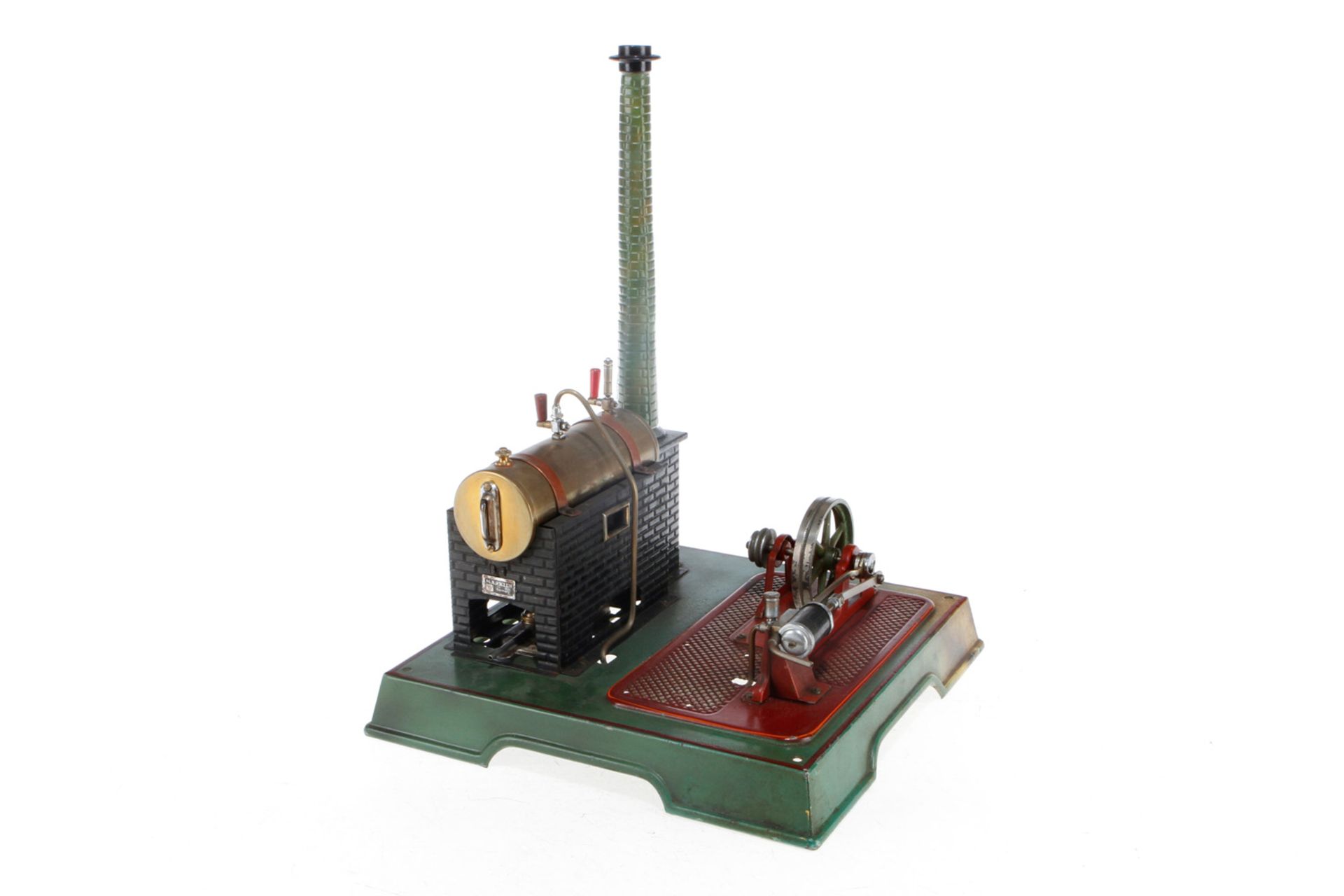 Märklin Dampfmaschine 4095/5, liegender Messingkessel, KD 5, mit Brenner, Armaturen und