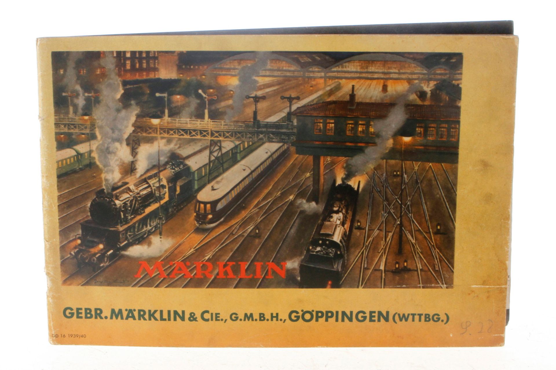 Märklin Katalog DD 16 1939/40, 72 Seiten, Alterungsspuren