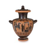 HYDRIA IN TERRACOTTA POLICROMA, FORNACE DEL XIX-XX SECOLO