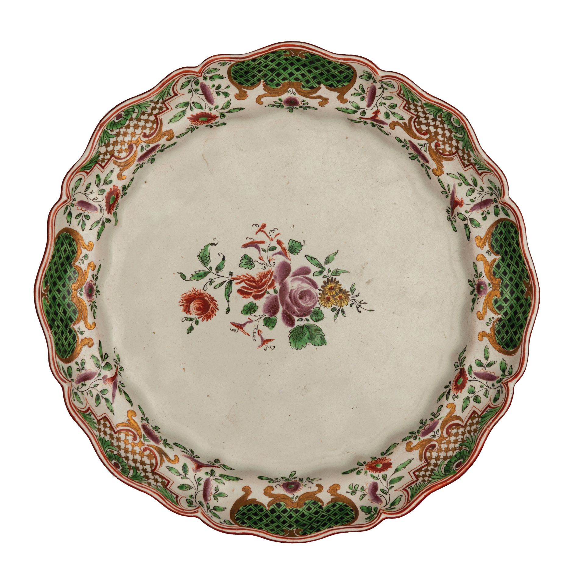 DUE PIATTI IN MAIOLICA POLICROMA, FABBRICA CASALI E CALLEGARI, PESARO, CIRCA 1770 - Bild 2 aus 2