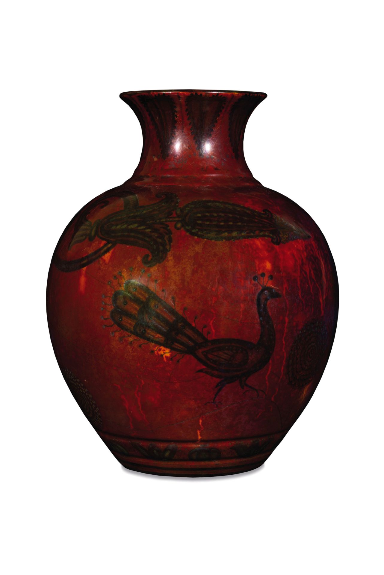 GRANDE VASO IN MAIOLICA A LUSTRO ROSSO, PIETRO MELANDRI, FAENZA, CIRCA 1920-1925