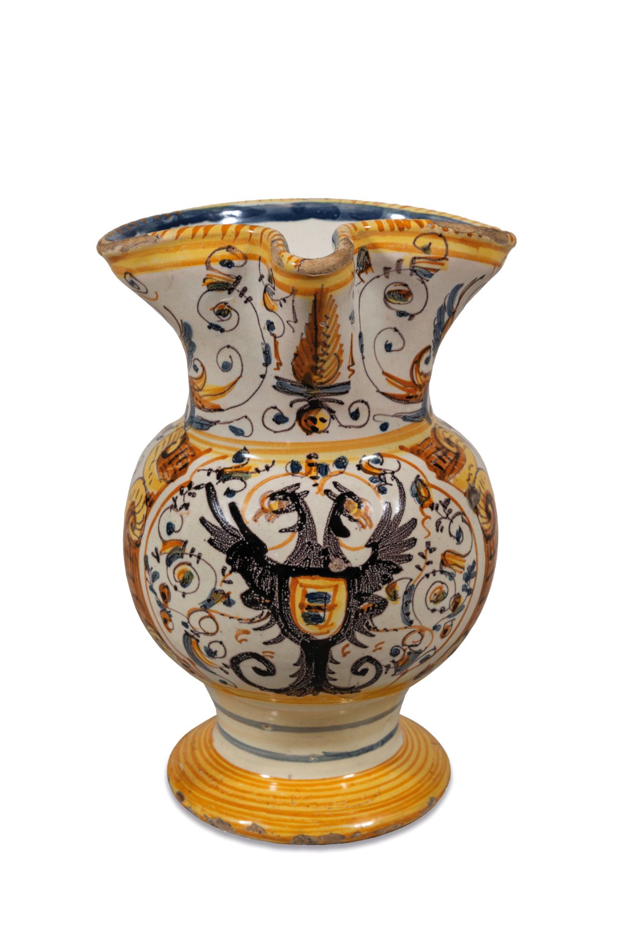 ORCIOLO IN MAIOLICA POLICROMA, MANIFATTURA IPPOLITO CASALI, PESARO, CIRCA 1800-1825