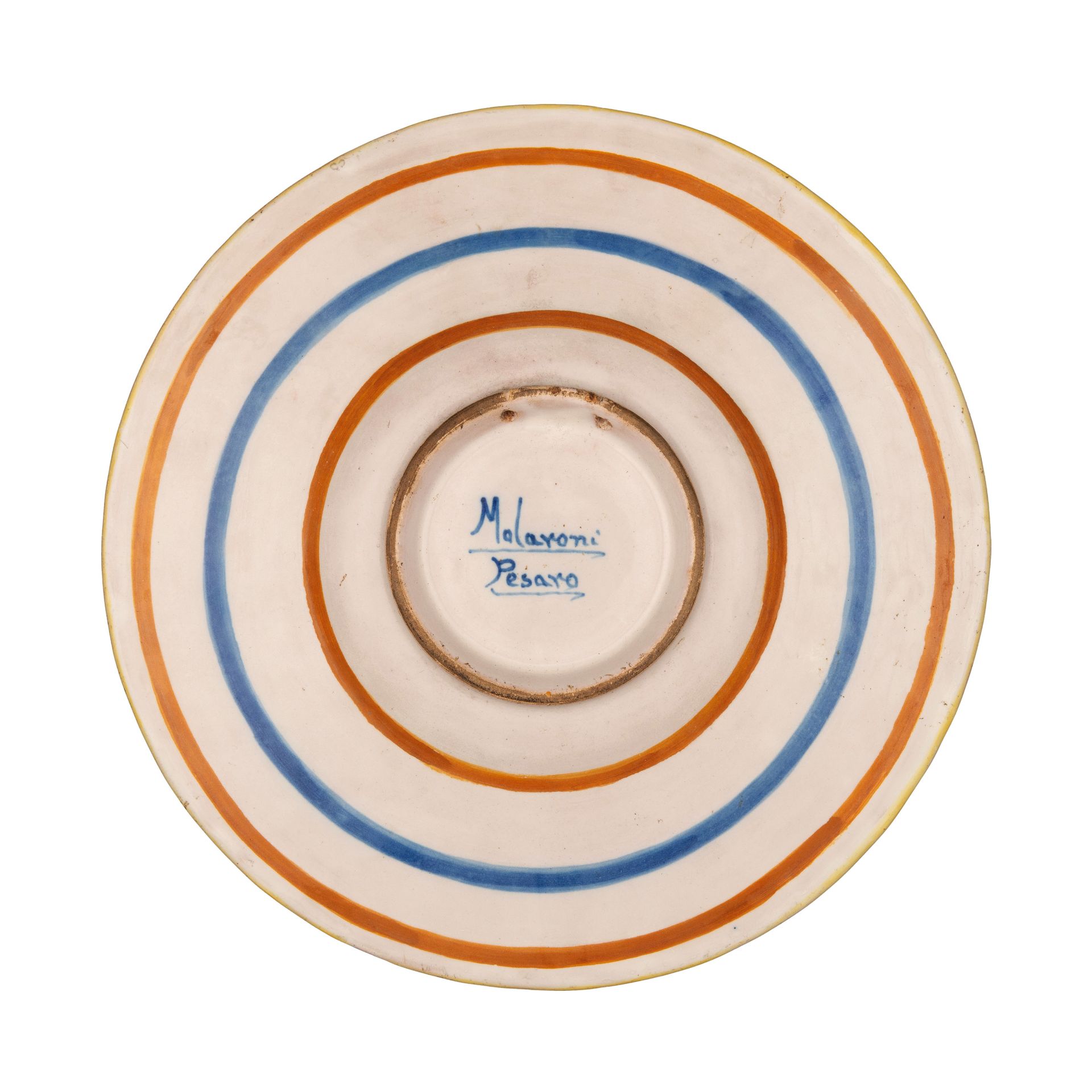 PIATTO IN MAIOLICA POLICROMA, FERRUCCIO MENGARONI NELLA MANIFATTURA MOLARONI, PESARO, CIRCA 1908-191 - Image 2 of 2