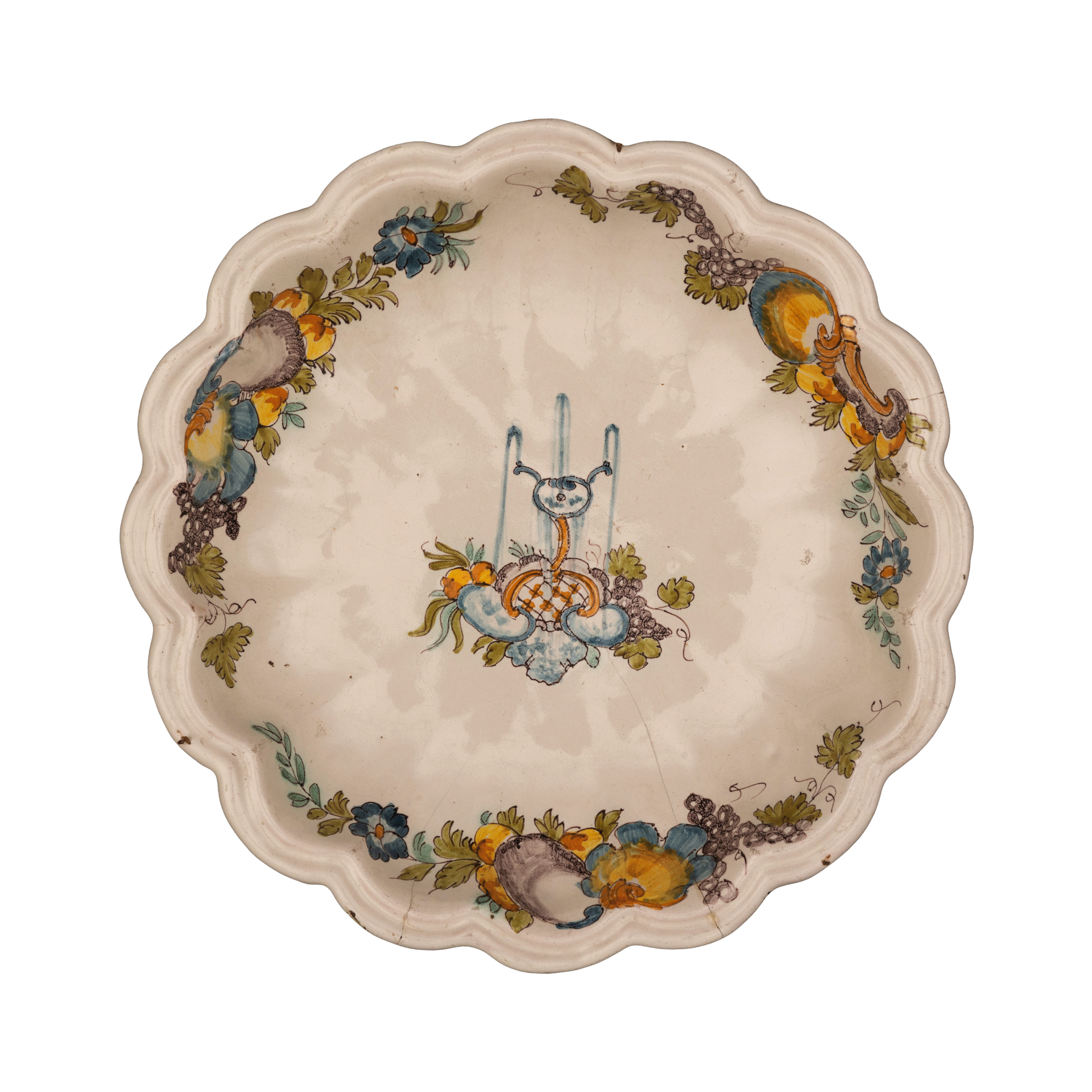 CIOTOLA IN MAIOLICA POLICROMA, FORNACE DI CERRETO SANNITA, CIRCA 1750-1770