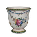 VASO IN MAIOLICA POLICROMA, FORNACE DELL'EMILIA ROMAGNA, XVIII-XIX SECOLO