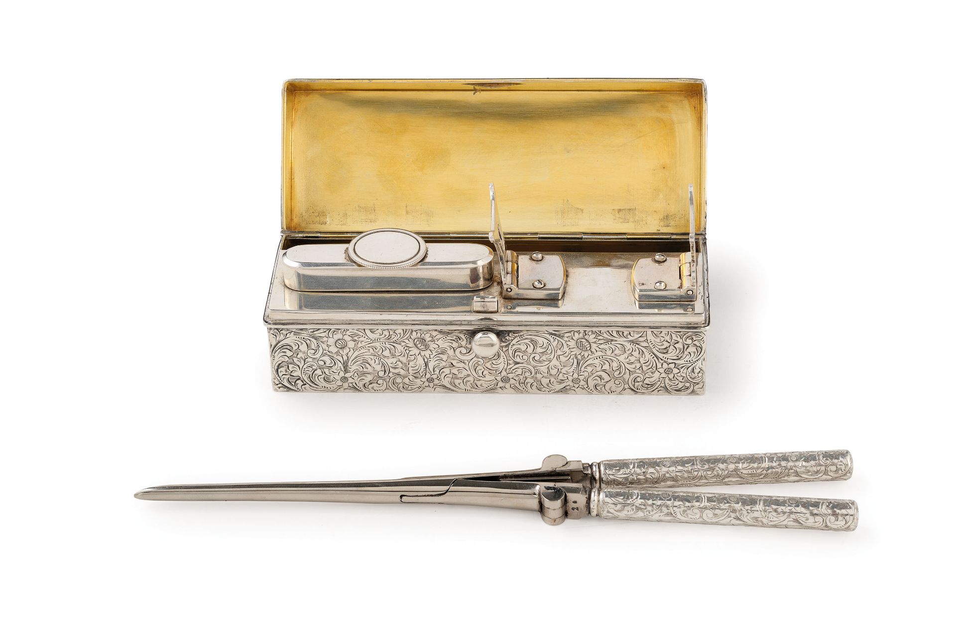 SET DA VIAGGIO IN ARGENTO, NEW YORK, 1881, ORAFO TIFFANY