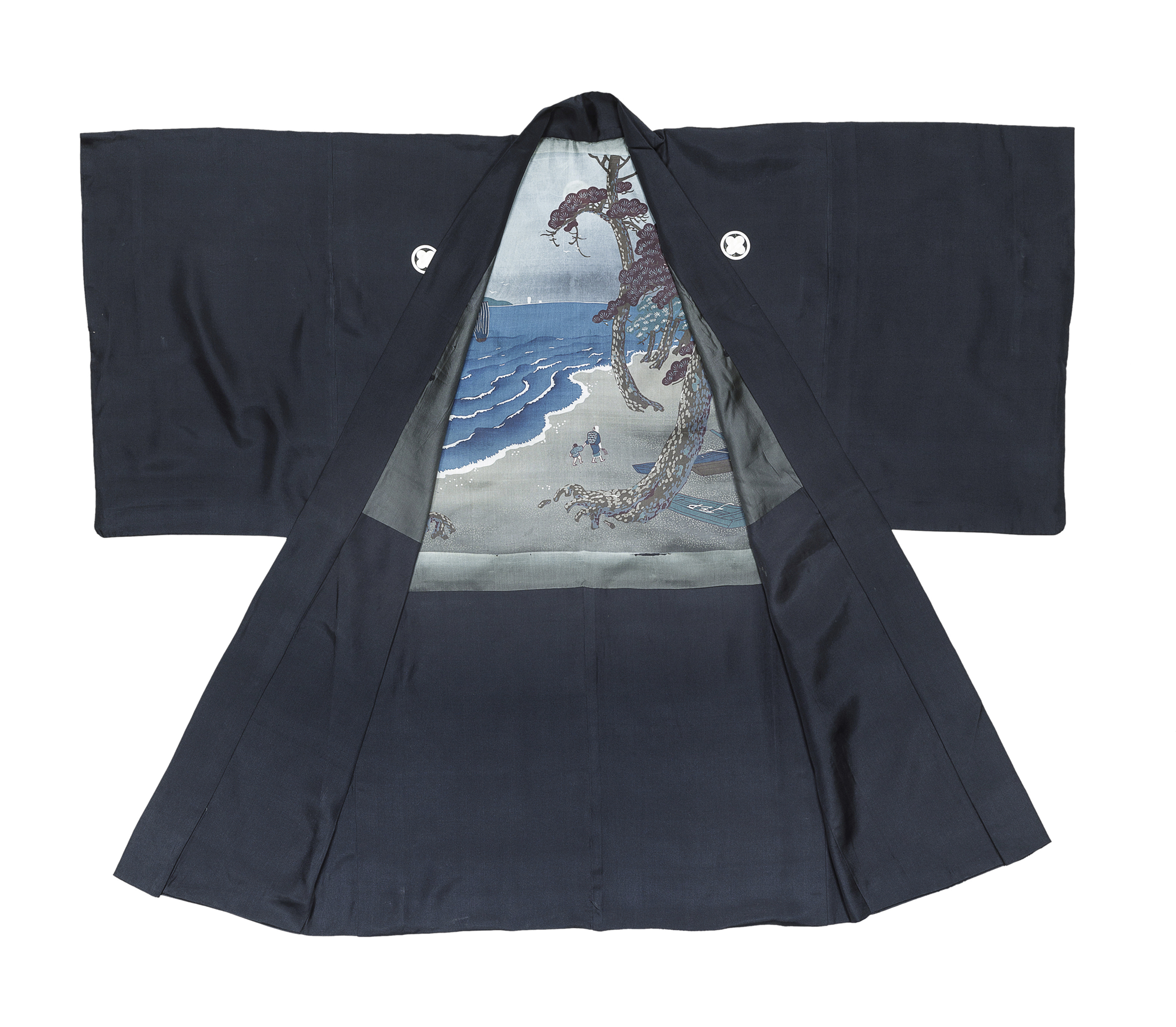 SAMURAI ASANO KAMONS HAORI, GIACCA GIAPPONESE, HIROSHIMA, FINE DEL PERIODO EDO