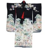 FURISODE - KIMONO DALLE LUNGHE MANICHE, GIAPPONE, FINE DEL PERIODO EDO, SCUOLA KAMO