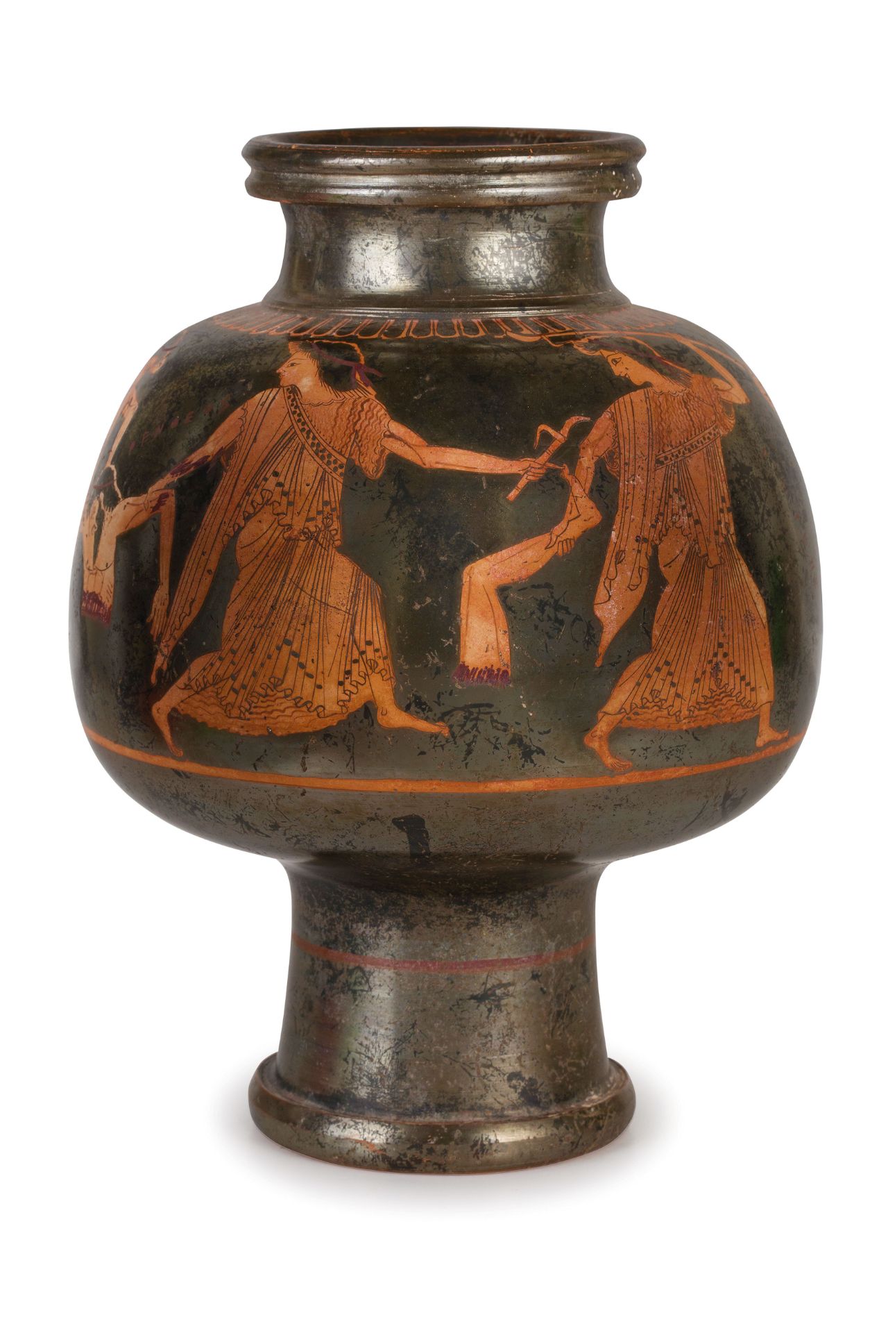 VASO IN TERRACOTTA POLICROMA FORNACE DEL XIX-XX SECOLO