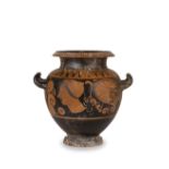 VASO BIANSATO IN TERRACOTTA POLICROMA, FORNACE DEL XIX-XX SECOLO