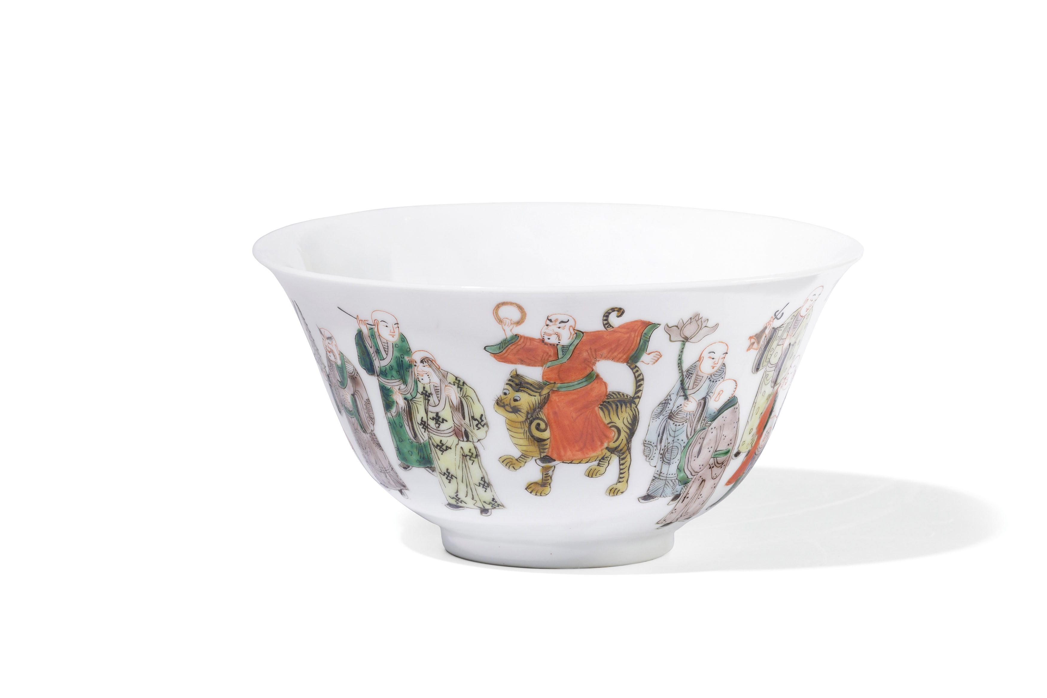 A FAMILLE VERTE PORCELAIN BOWL, CHINA, 19TH CENTURY, FOUR CHARACTER MARK AT THE BASE - Image 2 of 5