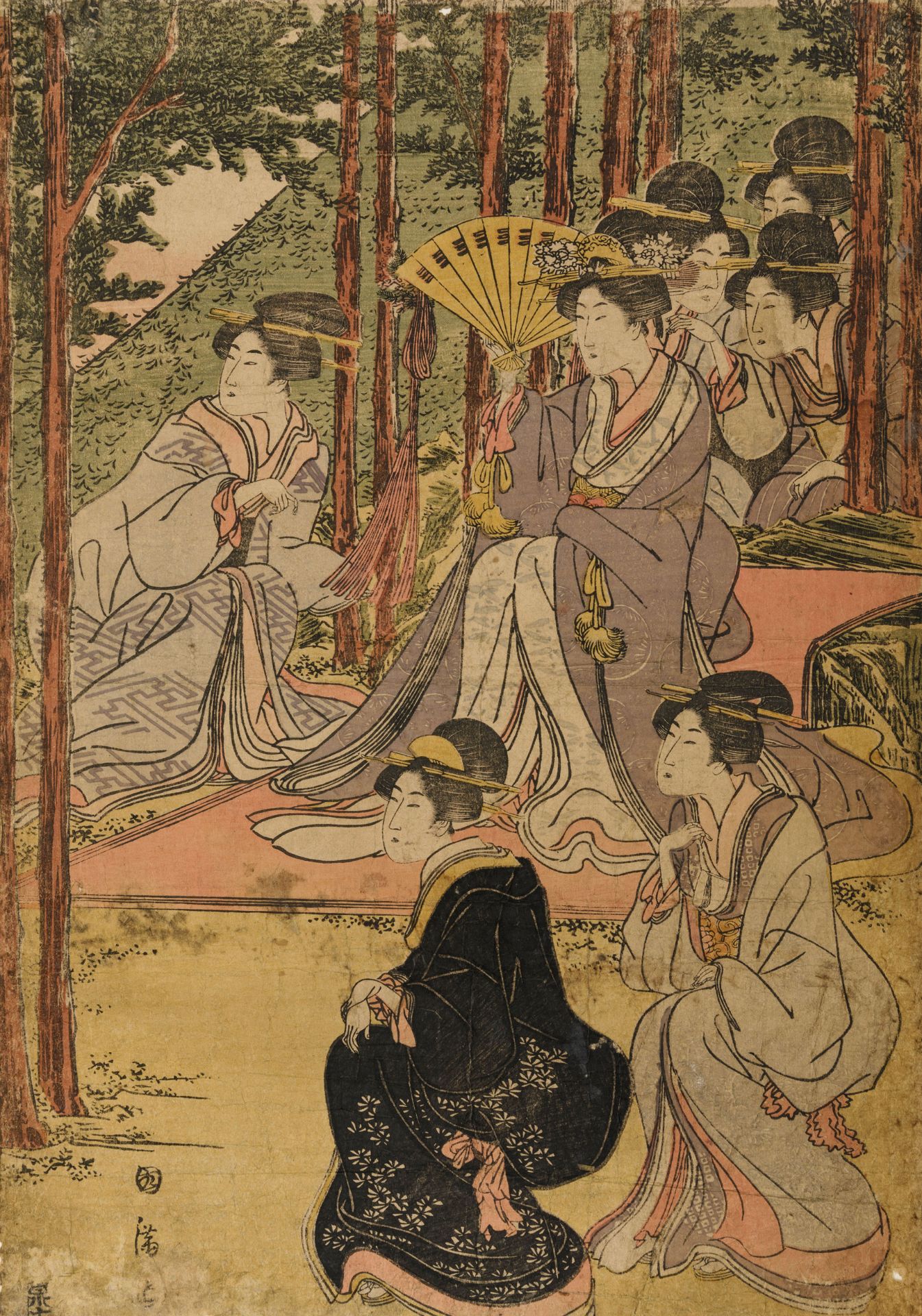 FIVE WOODBLOCK PRINTS SIGNED UTAGAWA YOSHIIKU (1833-1904) AND A WOODBLOCK PRINT SIGNED UTAGAWA - Image 4 of 4