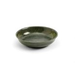 A SPINACH-GREEN JADE DISH, CHINA, 18TH-19TH CENTURY