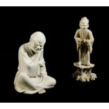 TWO BLANC-DE-CHINE PORCELAIN FIGURES, CHINA, 19TH-20TH CENTURY (2)