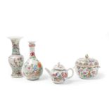 AN ASSORTED LOT OF FAMILLE ROSE PORCELAINS, CHINA, 18TH CENTURY (4)