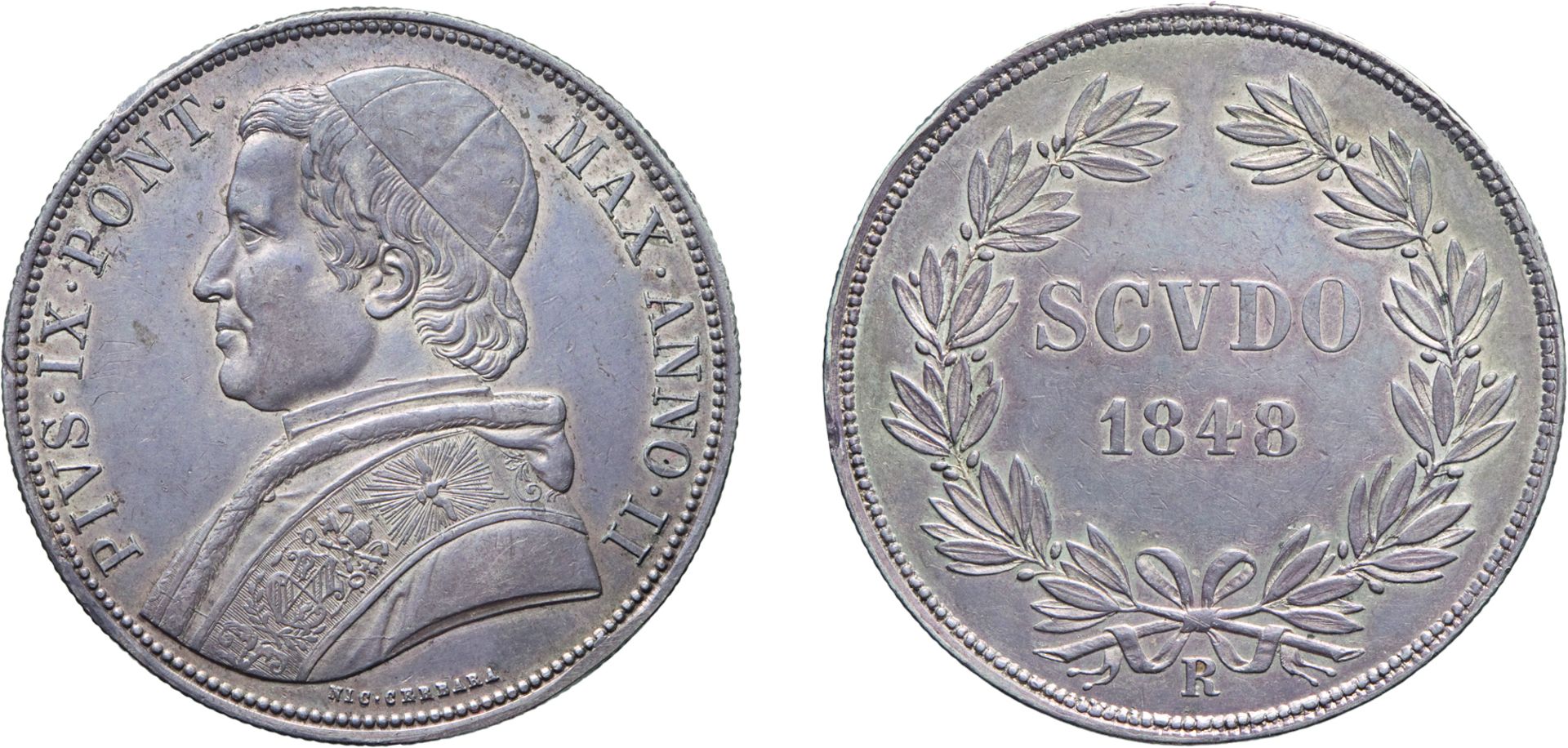 MONETE PAPALI. PIO IX (1846-1878). SCUDO 1848 A. II