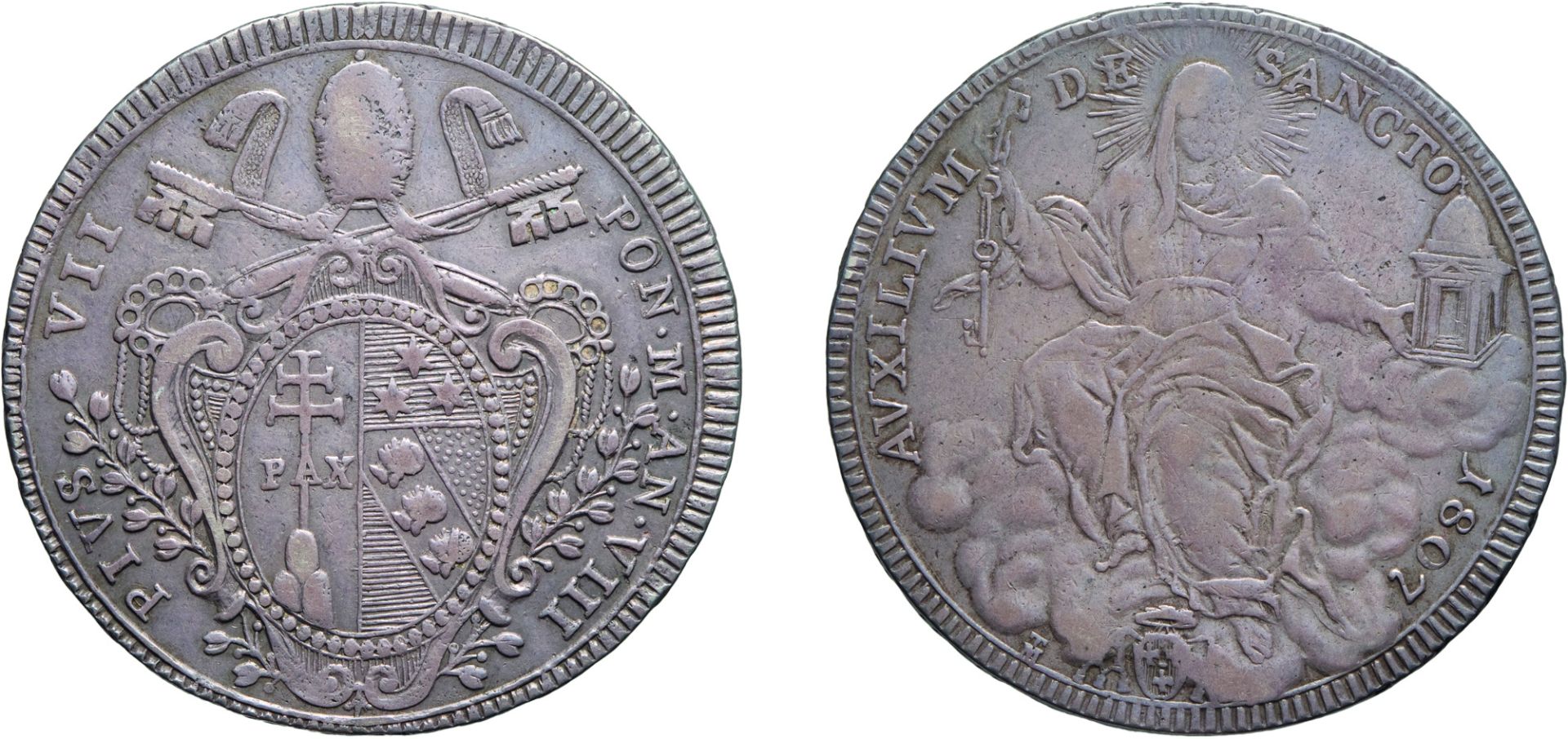 MONETE PAPALI. PIO VII (1800-1823). SCUDO 1807 A. VIII