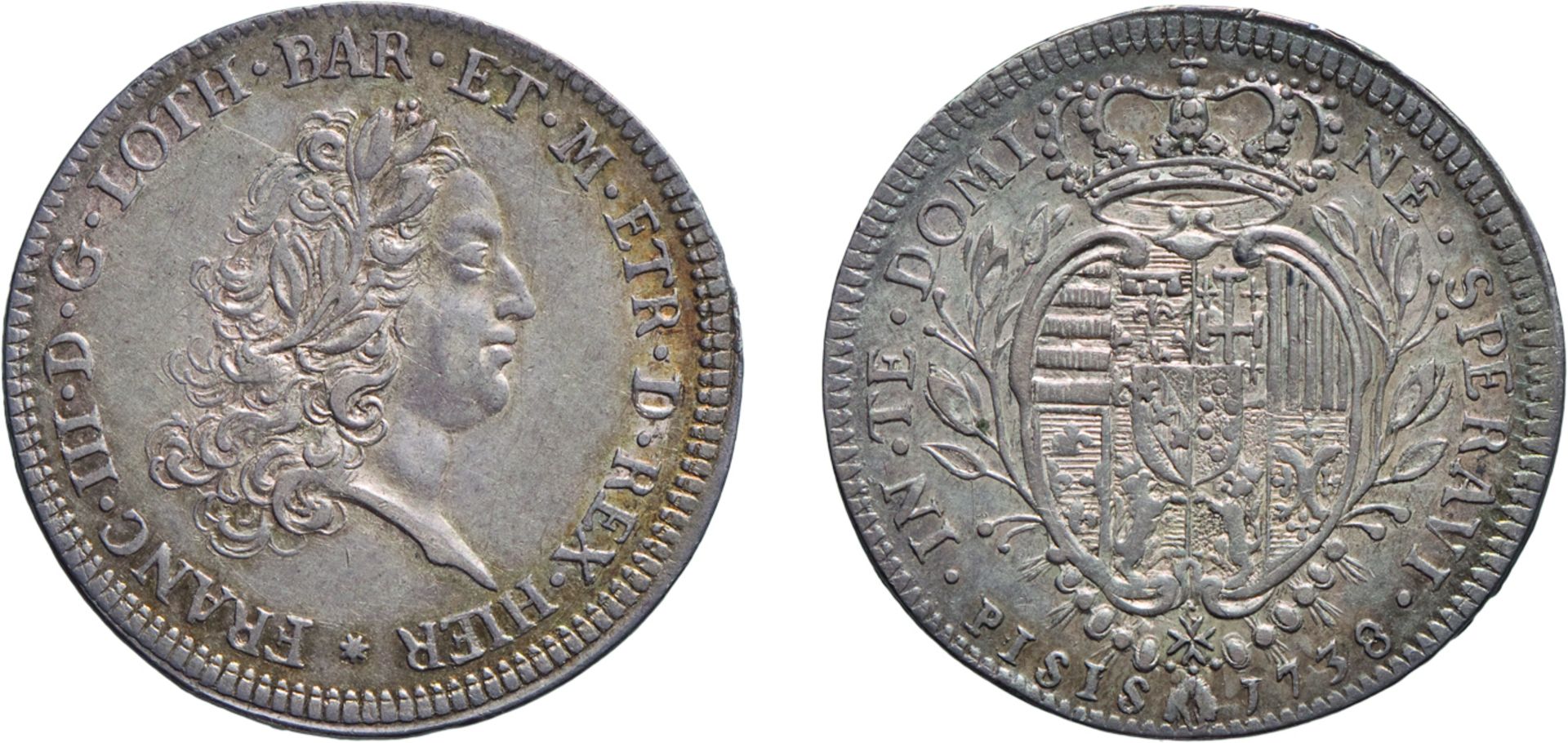 ZECCHE ITALIANE. FIRENZE. FRANCESCO II (III) DI LORENA (1737-1746). DOPPIO PAOLO 1738