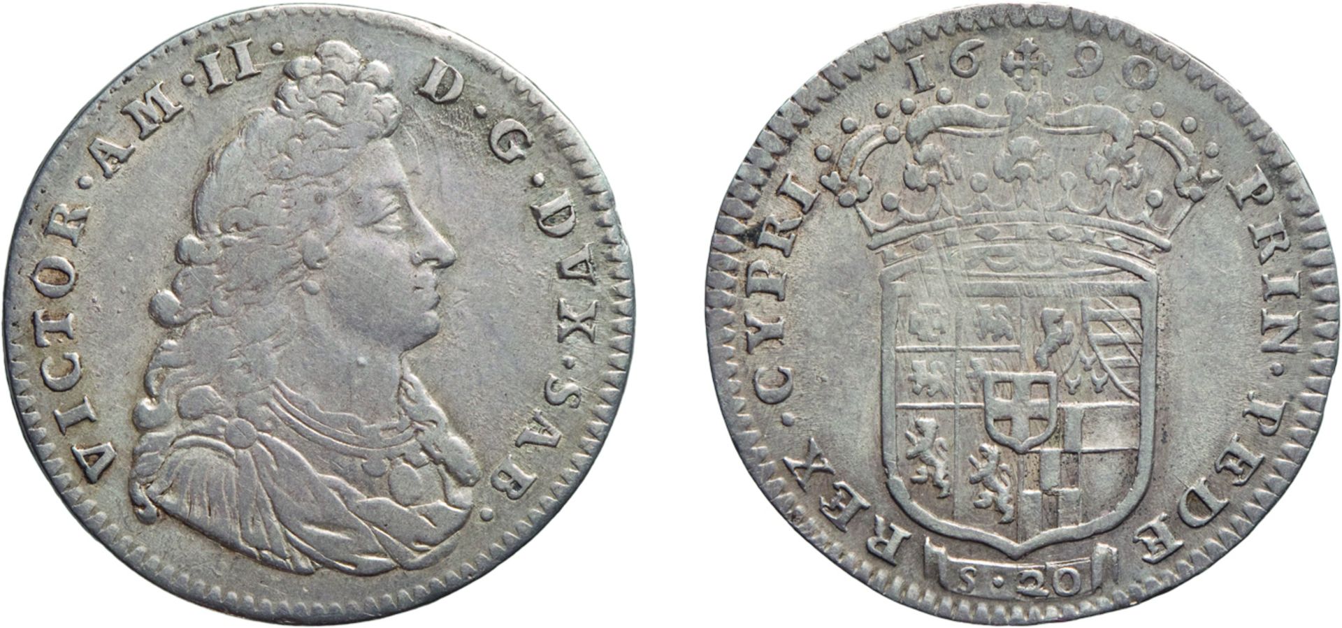 SAVOIA. VITTORIO AMEDEO II (1675-1730). LIRA 1690