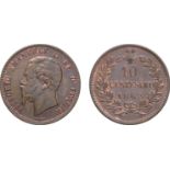 SAVOIA. VITTORIO EMANUELE II (1861-1878). 10 CENTESIMI 1862