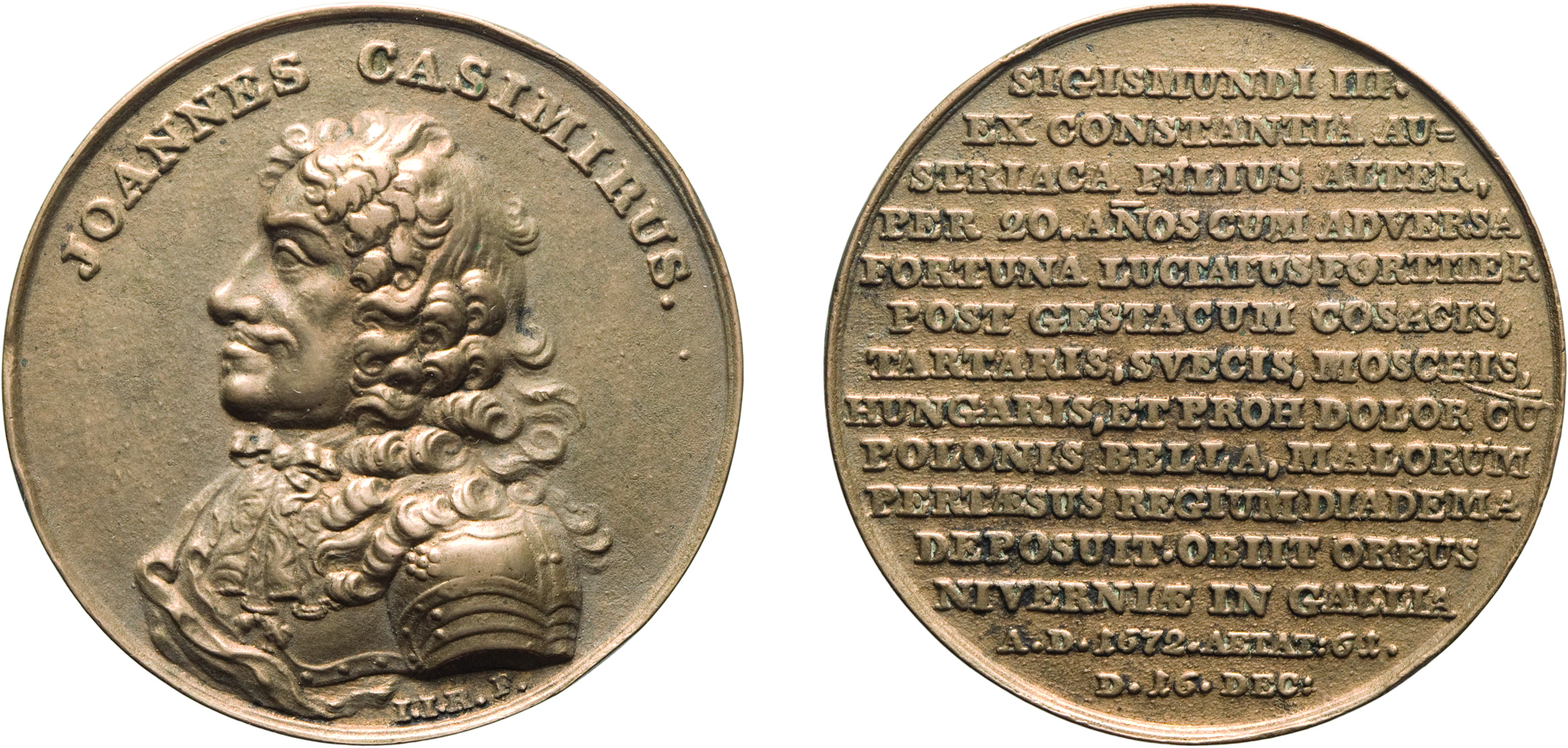 MEDAGLIE ESTERE. POLONIA. GIOVANNI CASIMIRO (1648-1668)