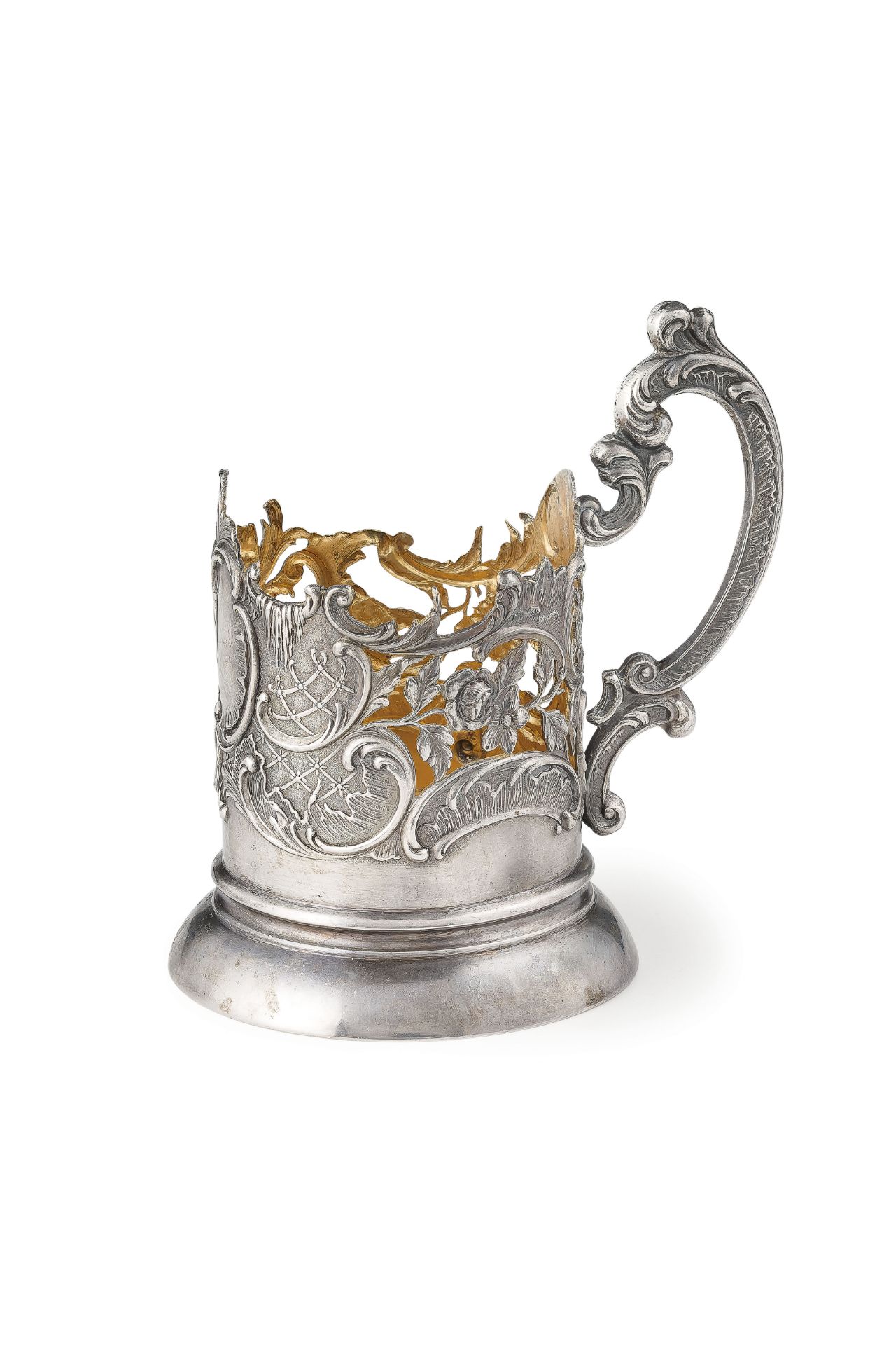 TEA CUP HOLDER IN ARGENTO, MOSCA, 1908-1917, ORAFO A. IVANOV