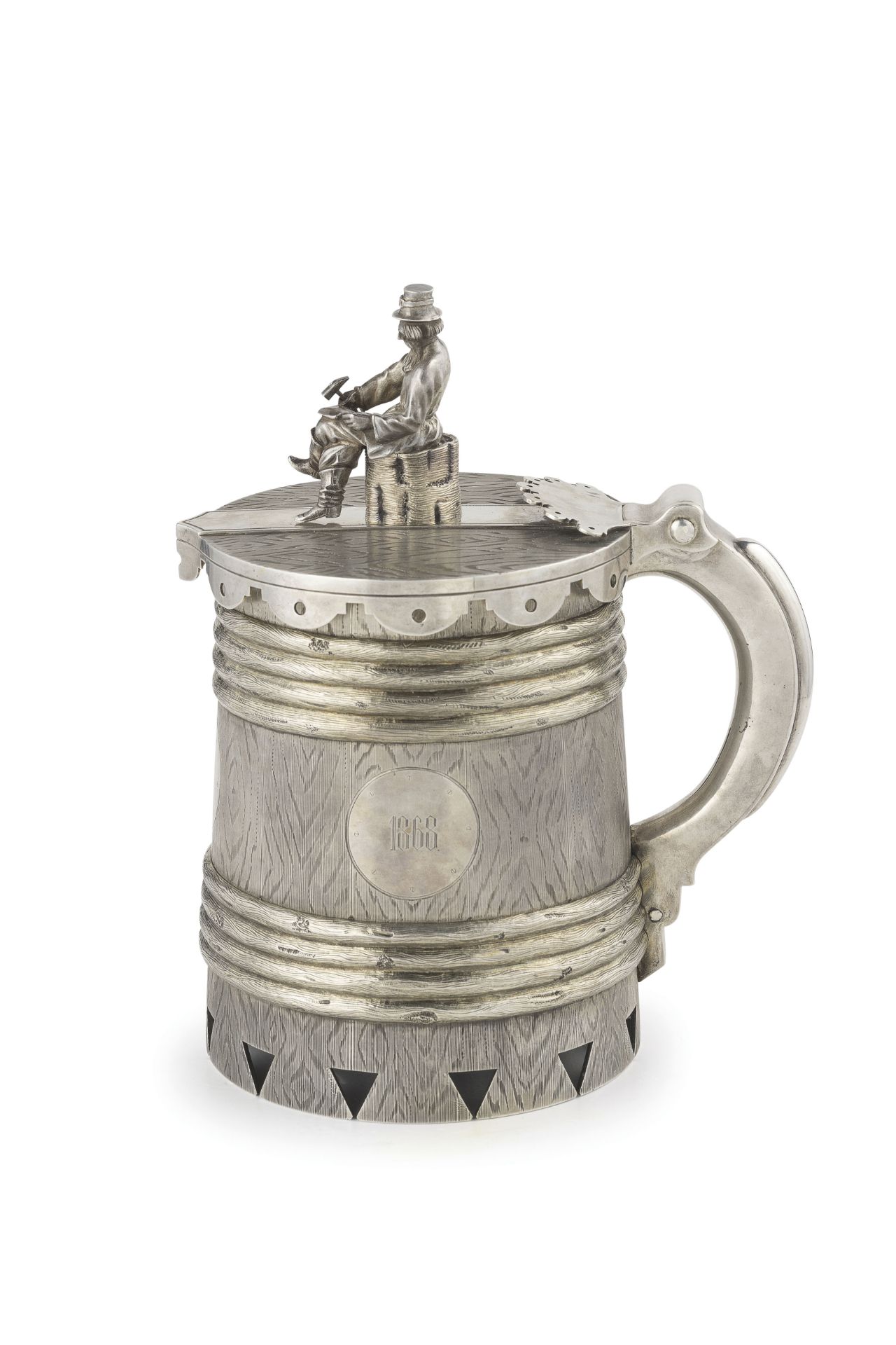 TANKARD IN ARGENTO DORATO, SAN PIETROBURGO, 1867, ORAFO A.Y. SOKOLOV - Image 2 of 4