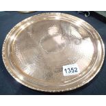 Hand hammered copper tray made in Borrowdale by Lakeland Rural Industries (part of the Keswick