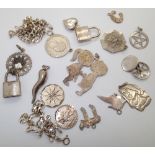 Collection of mixed silver jewellery including pendants bracelets etc 52g