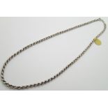 Vintage solid silver rope chain L: 40 cm CONDITION REPORT: Weight = 20g