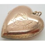 Vintage 9ct rose gold back and front locket CONDITION REPORT: Some minor rubbing but