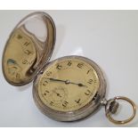 Vintage French full hunter Remontoir Ancre crown wind pocket watch CONDITION REPORT: