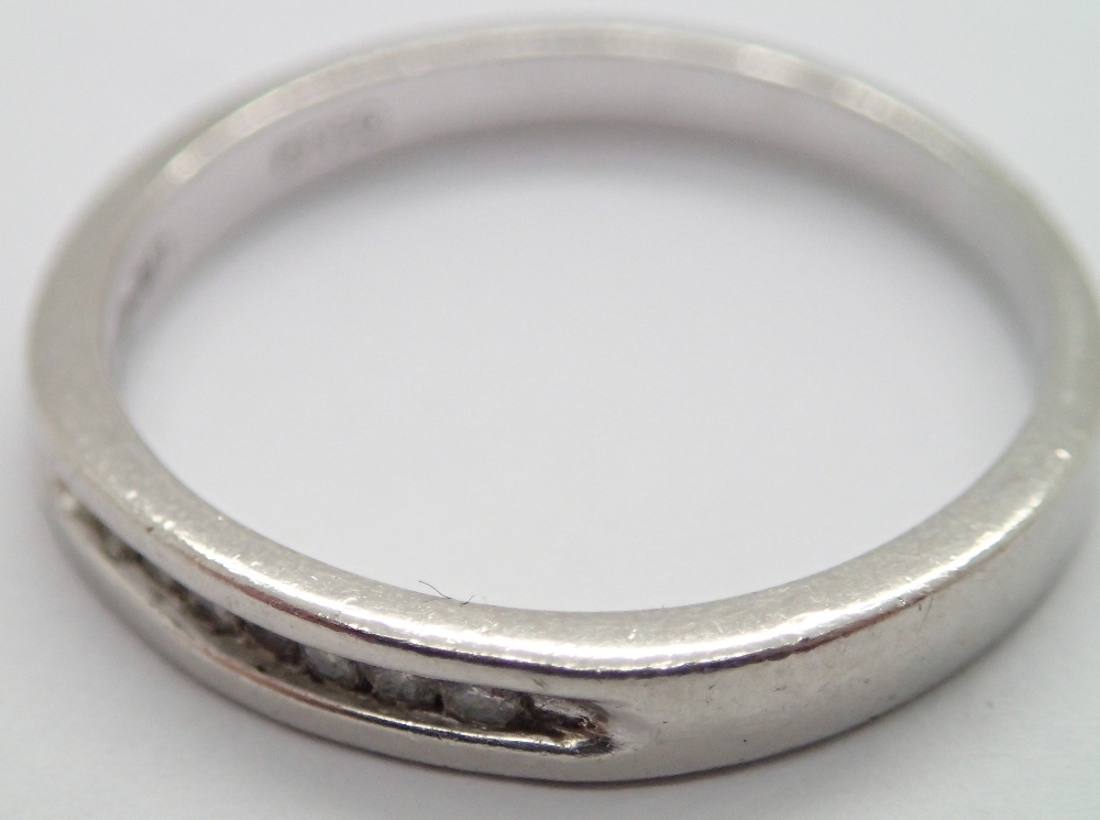 Platinum and diamond half eternity ring size M/N