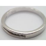 Platinum and diamond half eternity ring size M/N