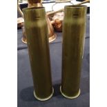 Pair of 1916 WWI 6 pound shell cases