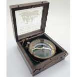 Boxed brass map reader and compass